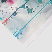 Grens Collie Levendige Kleur Drip Paint Decoupage Tissuepapier (Detail)