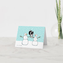 Grens Collie met Snowmen | Kerstmis met de hond