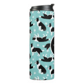 Grens Collie Monogram en Naam Thermosbeker (Gedraaid links)