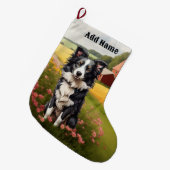 Grens Collie op Boerderij Grote Kerstsok (Voorkant (Hangend))