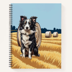 Grens Collie op Boerderij Notitieboek