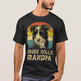 grens Collie Opa Hondenliefhebbers Vaders D T-shirt