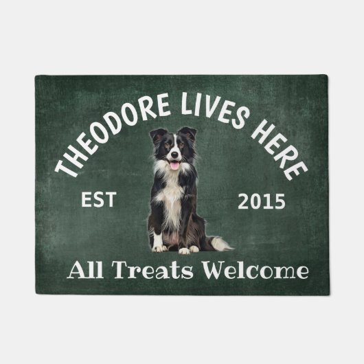 Grens Collie Persoonlijk Hondenliefhebber Doormat Deurmat (Voorkant)
