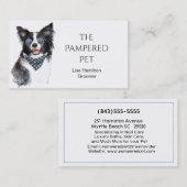 Grens Collie Pet Groomer/Vet/Sitters Visitekaartje (Voorkant / Achterkant)