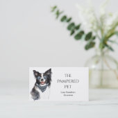Grens Collie Pet Groomer/Vet/Sitters Visitekaartje (Staand voorkant)
