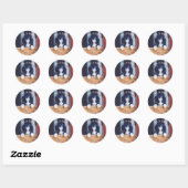 Grens Collie Puppy Dog Persoonlijk Ronde Sticker (Vel)