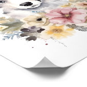 Grens Collie Puppy Pet Waterverf Vloer Poster (Hoek)