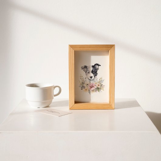 Grens Collie Puppy Pet Waterverf Vloer Poster