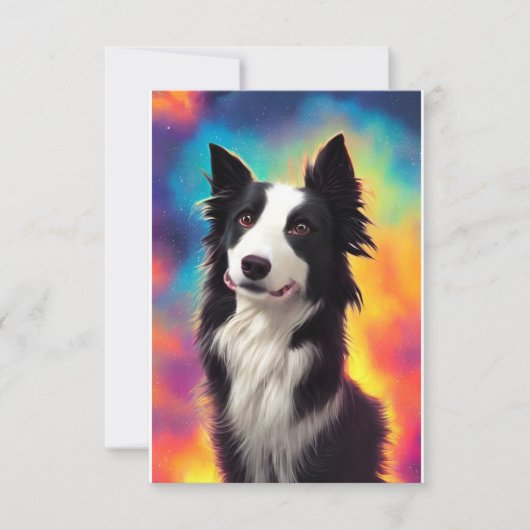 grens collie rainbow bg bedankkaart (Voorkant)