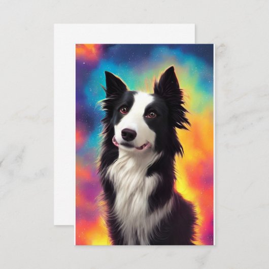grens collie rainbow bg bedankkaart (Voorkant / Achterkant)