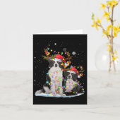 Grens Collie Reindekerstman met kerstlichten Chris Kaart (Gele Bloem)