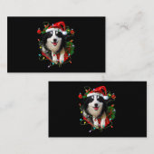 Grens Collie Reindekerstman met kerstlichten Chris Visitekaartje (Voorkant / Achterkant)