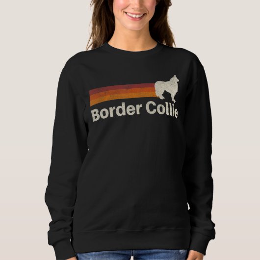 Grens Collie Retro Mam Pap Dog Trui (Voorkant)