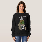 Grens collie Riding Sloth Tortoise Dog Trui (Voorkant volledig)