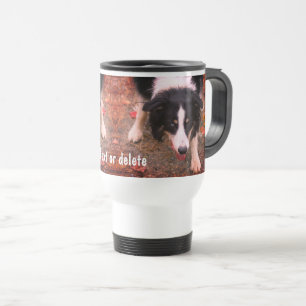 Grens Collie Stare Persoonlijk Reisbeker