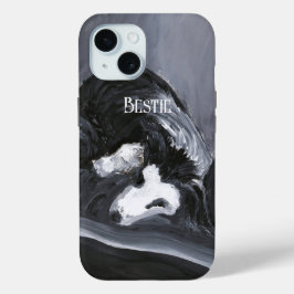 Grens Collie Vastleggen Schilderij Gepersonaliseer iPhone 15 Case