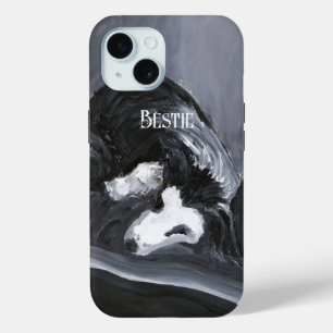 Grens Collie Vastleggen Schilderij Gepersonaliseer iPhone 15 Case