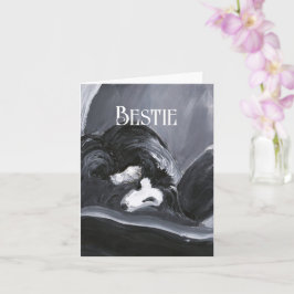 Grens Collie Vastleggen Schilderij Gepersonaliseer Kaart