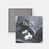 Grens Collie Vastleggen Schilderij Gepersonaliseer Magneet (Voorkant / Achterkant)