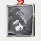 Grens Collie Vastleggen Schilderij Gepersonaliseer Metalen Ornament (Links)