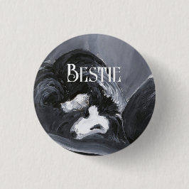 Grens Collie Vastleggen Schilderij Gepersonaliseer Ronde Button 3,2 Cm