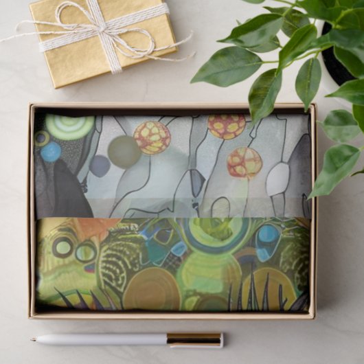 Grens Collie Vivid Schilderen Decoupage Tissuepapier (Geschenk)