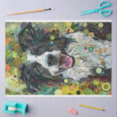 Grens Collie Vivid Schilderen Decoupage Tissuepapier (Craft)