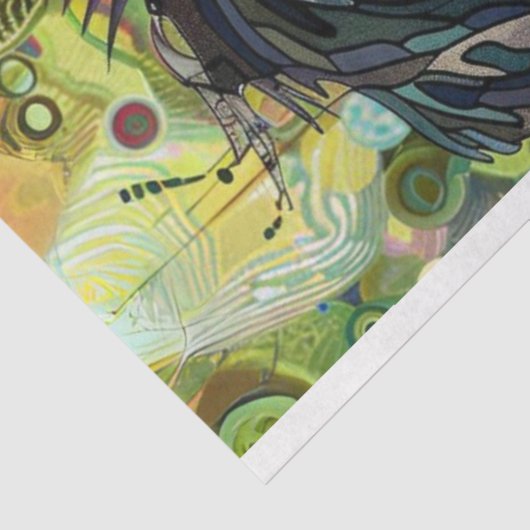 Grens Collie Vivid Schilderen Decoupage Tissuepapier (Detail)