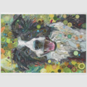 Grens Collie Vivid Schilderen Decoupage Tissuepapier (Voorkant)