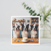 Grens Collies, Hond verjaardagskaart, Hond Kaart (Staand voorkant)