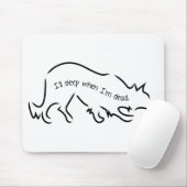 Grens Collies zeggen: "Ik slaap als ik dood ben!" Muismat (Met muis)