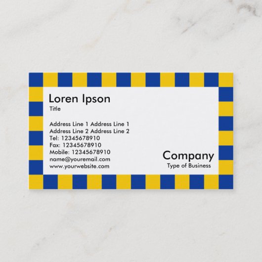 Grens controleren - Blauw en Amber Visitekaartje (Voorkant)