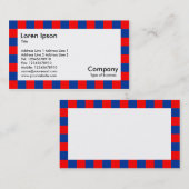 Grens controleren - Rood en Blauw Visitekaartje (Voorkant / Achterkant)
