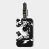 Grens doodsbange cowboy hond. bagagelabel (Voorkant verticaal)