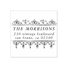  grens Elegante familienaam Retouradres Rubberstempel