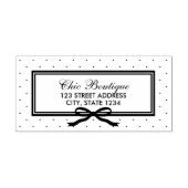 Grens en Lint Polka Dot Zakelijk adres Zelfinktende Stempel (Design)