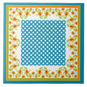 Grens- en poolpunten — keramische Tegel Tegeltje (Voorkant)