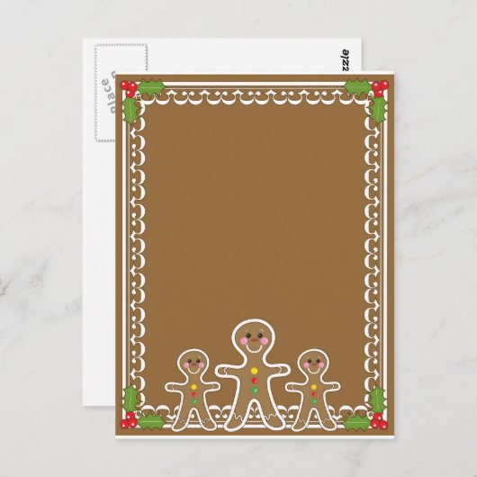 Grens Gingerbrood Man Briefkaart (Voorkant / Achterkant)