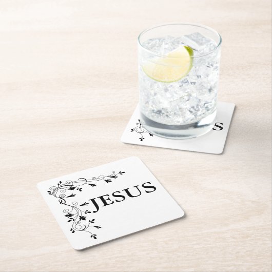 GRENS JESUS FLORAL CORNER KARTONNEN ONDERZETTERS (Insitu)