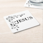 GRENS JESUS FLORAL CORNER KARTONNEN ONDERZETTERS (Schuin)