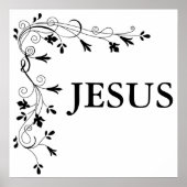 GRENS JESUS FLORAL CORNER POSTER (Voorkant)