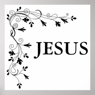 GRENS JESUS FLORAL CORNER POSTER
