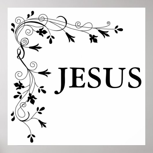 GRENS JESUS FLORAL CORNER POSTER (Voorkant)