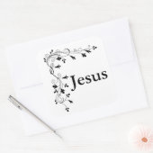 GRENS JESUS FLORAL CORNER VIERKANTE STICKER (Envelop)
