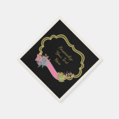 Grens Lijst Bericht Roze lint Personaliseren Parti Servet (Hoek)