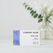 Grens met blauwe en gouden tinten visitekaartje (Staand voorkant)