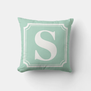  grens   Munt gepersonaliseerd monogram kussen