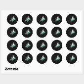 Grens Ollie Grappige Pun Grappen Hond Skateboarden Ronde Sticker (Vel)