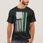 Grens Patrol American Flag Thin Green Line T-shirt (Voorkant)