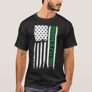 Grens Patrol American Flag Thin Green Line T-shirt